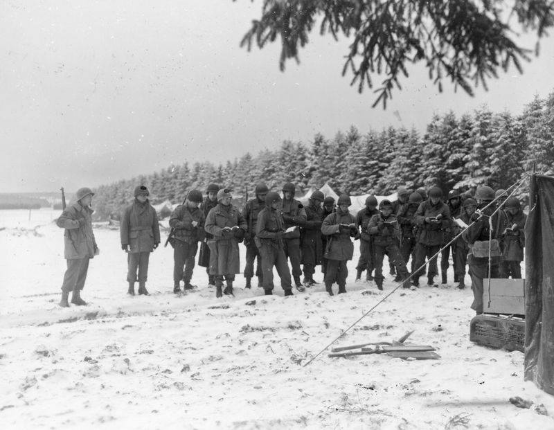 99th Division mass in snow