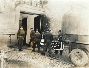 Transporting war dead. Source: Army Signal Corps.